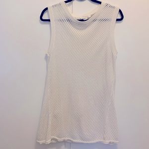 White See-Through Sleeveless Sweater